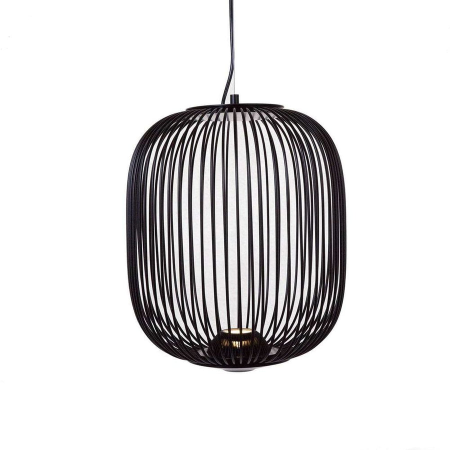 Spokes Round LED Suspension Light - Black