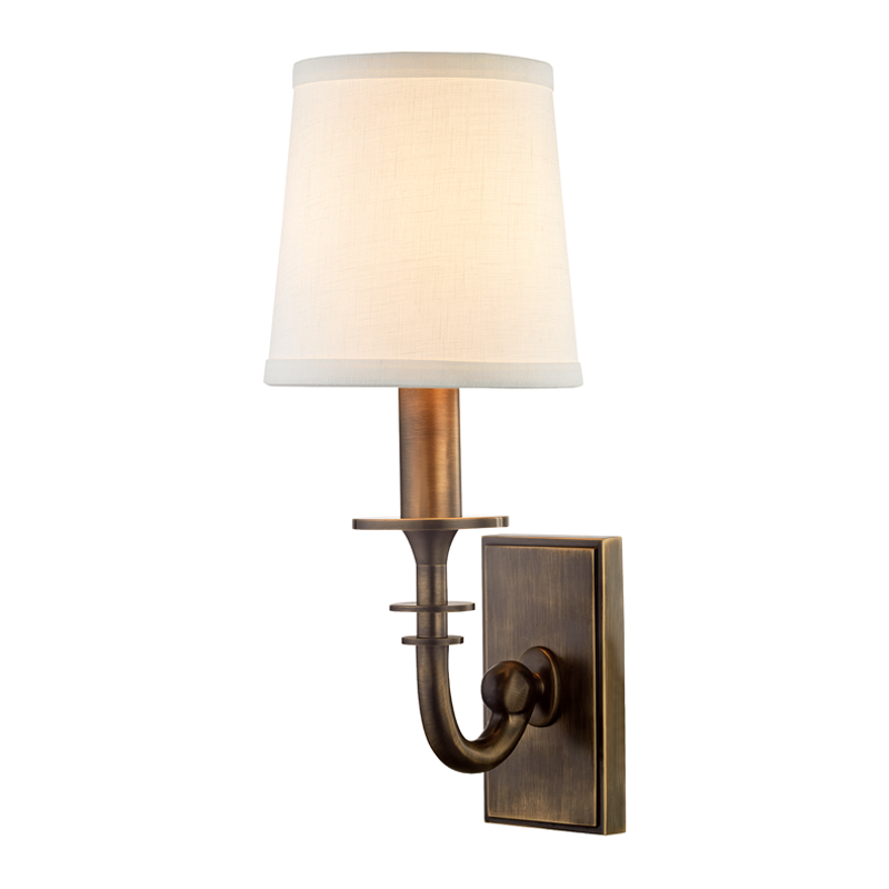Carroll 1 Light Wall Sconce-Hudson Valley-HVL-8400-DB-Wall LightingDistressed Bronze-2-France and Son