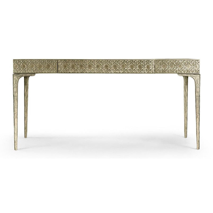 Cnoidal Cane Carved Metal Desk-Jonathan Charles-JCHARLES-001-4-0E0-CBA-Desks-2-France and Son
