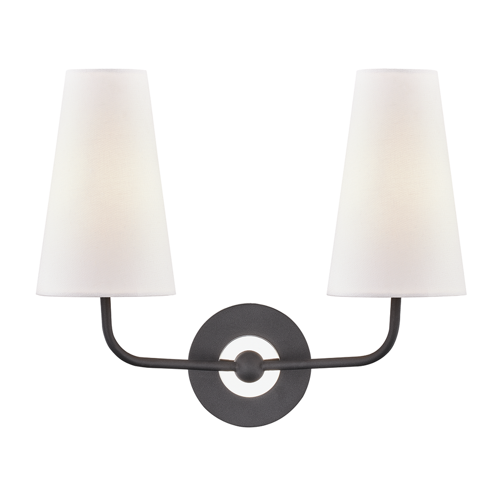 Merri 2 Light Wall Sconce-Mitzi-HVL-H318102-PN/BK-Outdoor Wall SconcesPolished Nickel/Black-2-France and Son