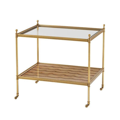 Evie Two Tiered Brass Side Table-Theodore Alexander-THEO-AXH50008-Side Tables-1-France and Son