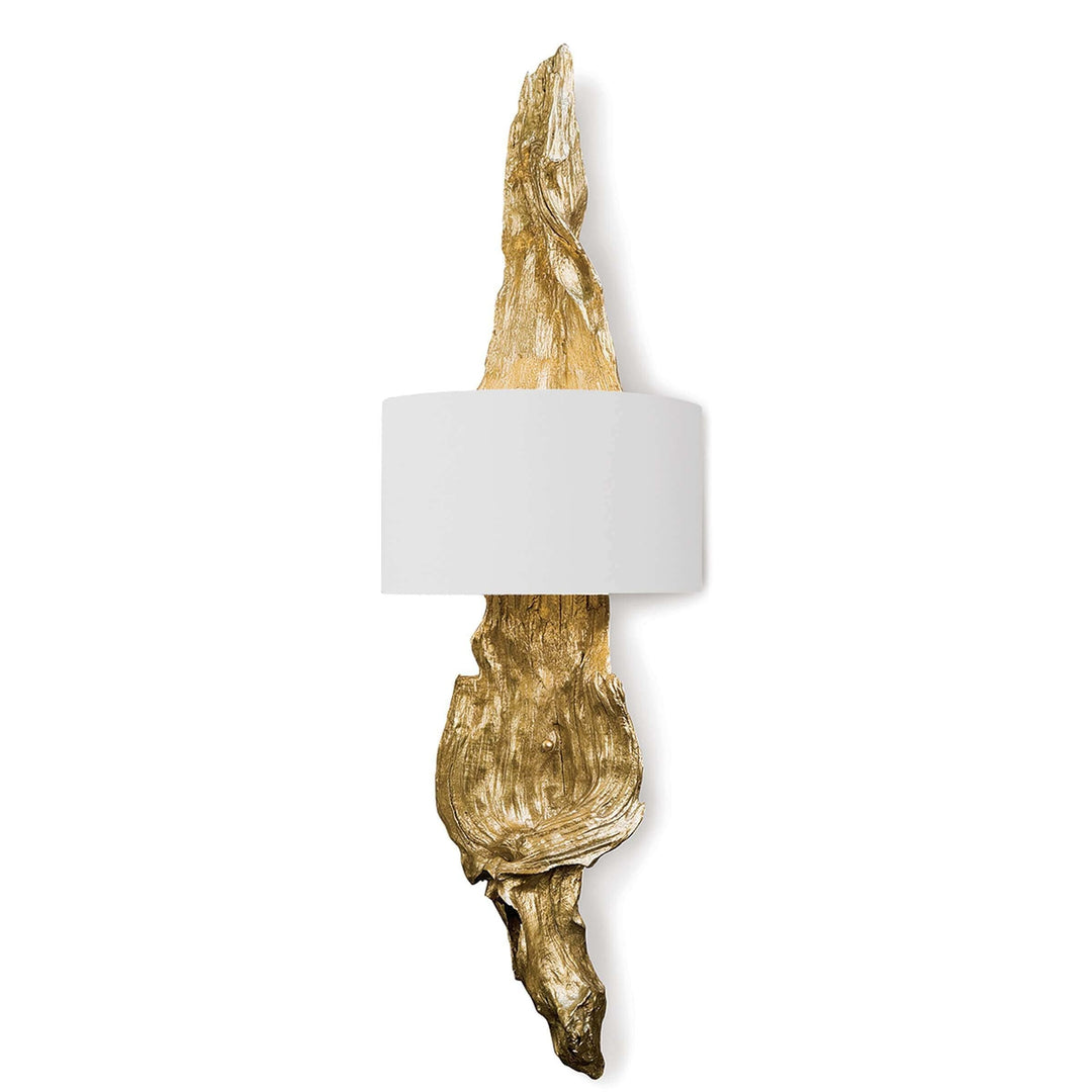 Driftwood Sconce (Antique Gold Leaf)-Regina Andrew Design-RAD-15-1011AGL-Wall Lighting-1-France and Son