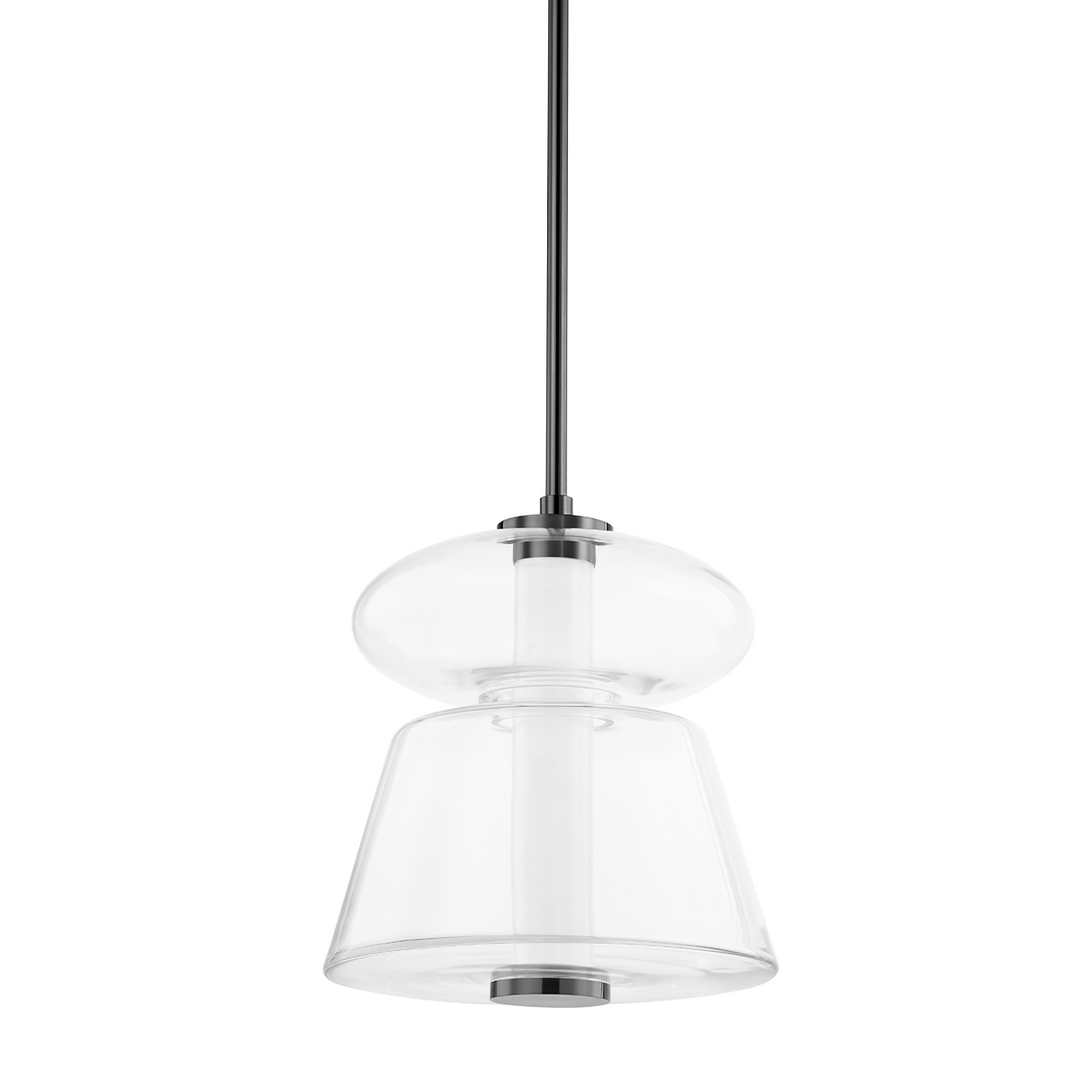 Palermo 1 Light Pendant-Hudson Valley-HVL-5313-BLNK-PendantsBlack Nickel-2-France and Son