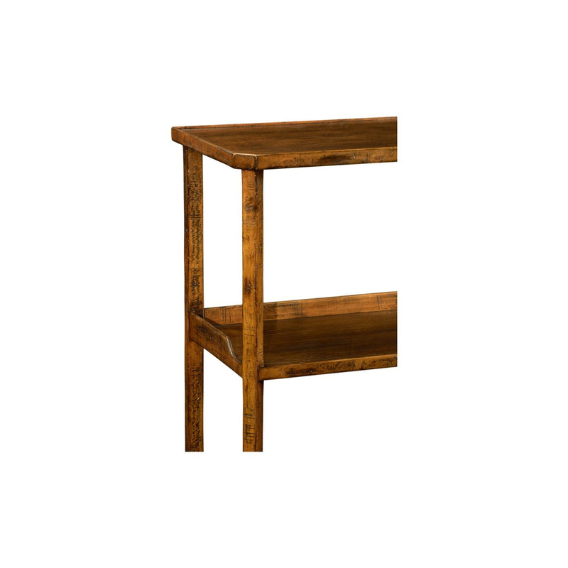 Casual Four-Tier Étagère-Jonathan Charles-JCHARLES-491100-CFW-Bookcases & CabinetsCountry Walnut-3-France and Son