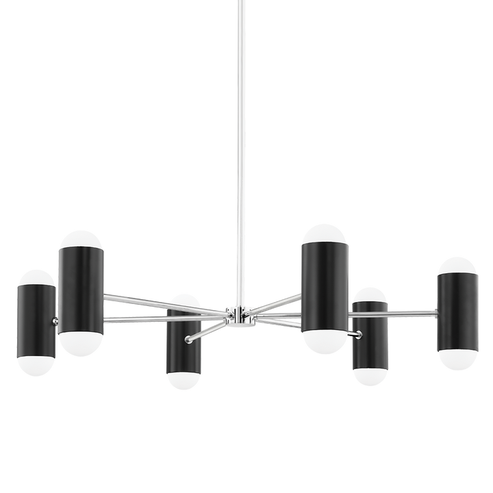 Kira 12 Light Chandelier-Mitzi-HVL-H484812-PN/SBK-ChandeliersPolished Nickel/Soft Black-2-France and Son