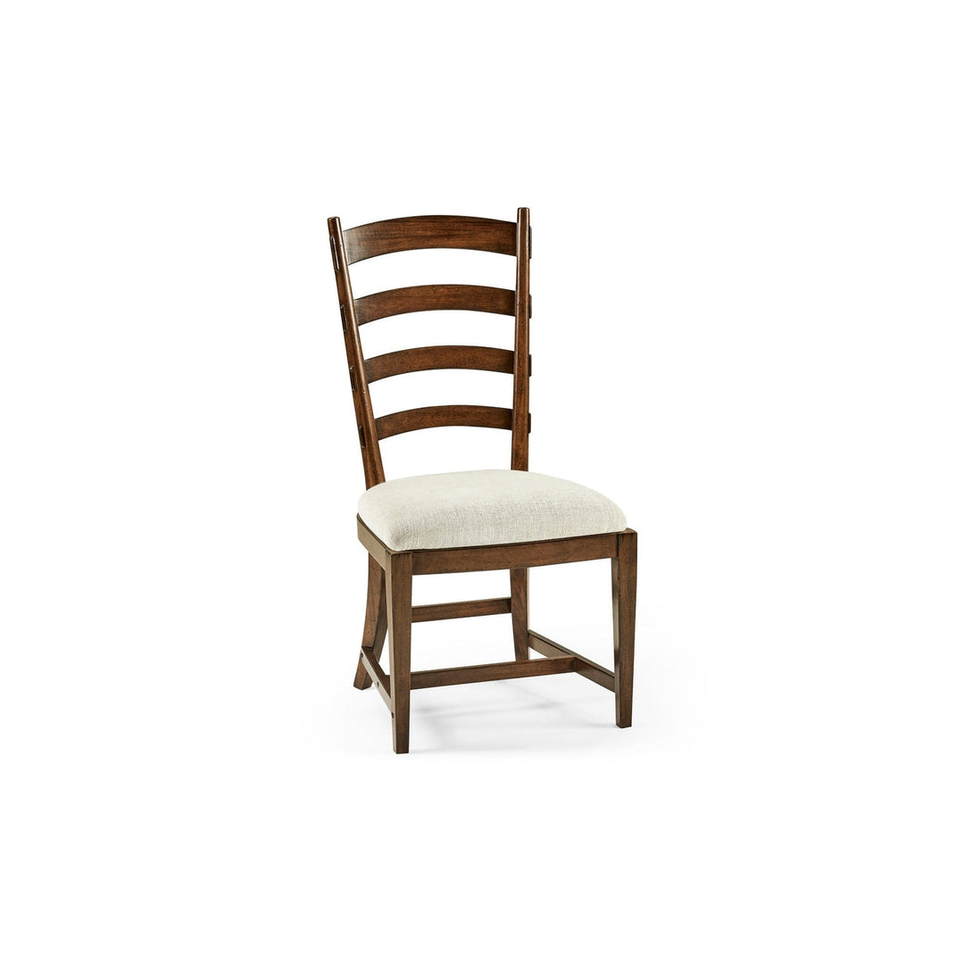 French Ladderback Style Carver Side Chair-Jonathan Charles-JCHARLES-494774-SC-WAL-F400-Dining ChairsF400-4-France and Son