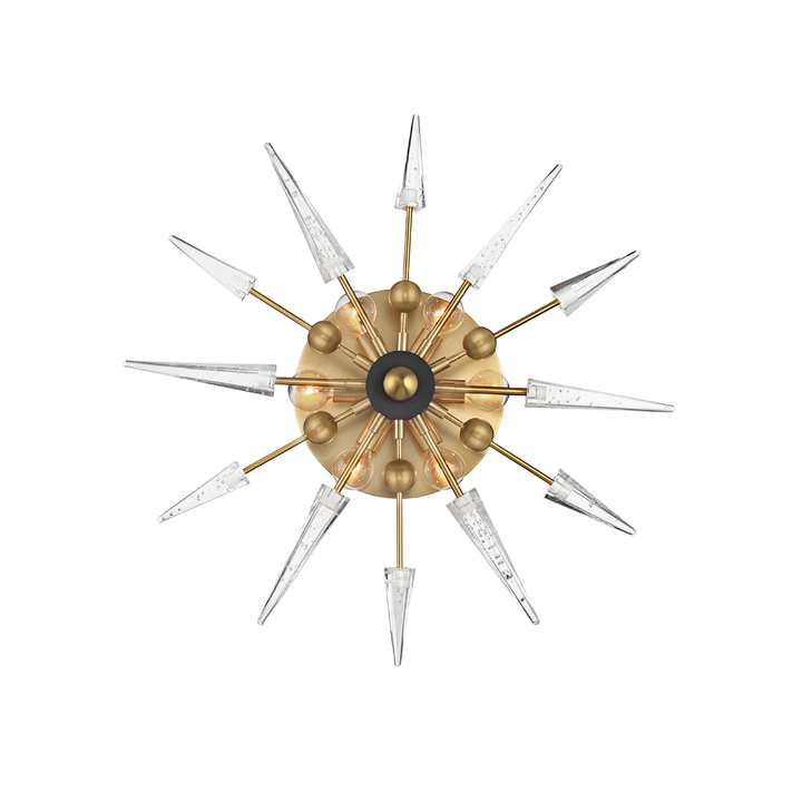Sparta 6 Light Wall Sconce-Hudson Valley-HVL-9025-AGB-Outdoor Wall SconcesAged Brass Clear-3-France and Son