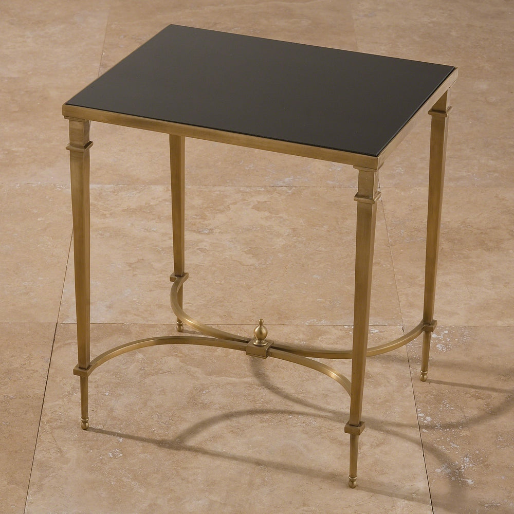 Rectangular French Square Leg Table - Brass-Global Views-GVSA-8.80605-Side Tables-2-France and Son