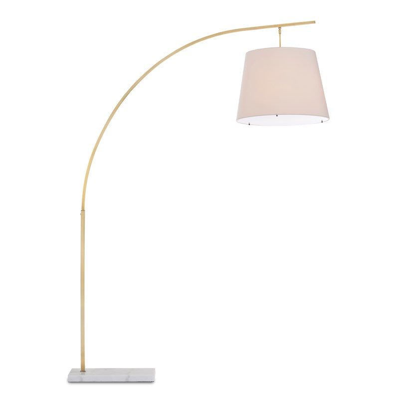 Cloister Large Floor Lamp-Currey-CURY-8000-0125-Floor LampsAntique Brass/White-2-France and Son