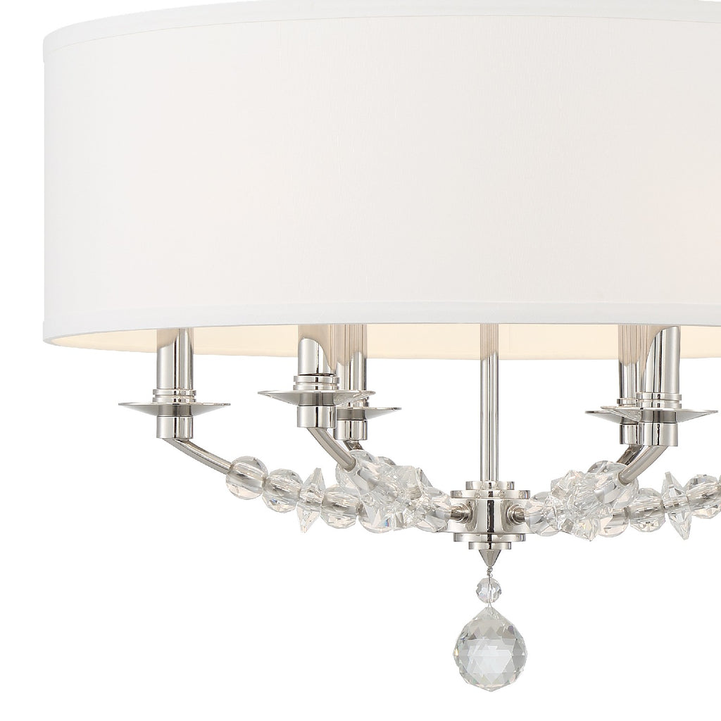 Mirage 6 Light Chandelier-Crystorama Lighting Company-CRYSTO-8016-PN-Chandeliers-3-France and Son