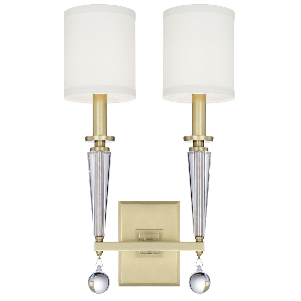 Paxton 2 Light Sconce-Crystorama Lighting Company-CRYSTO-8102-AG-Outdoor Wall SconcesAged Brass-1-France and Son