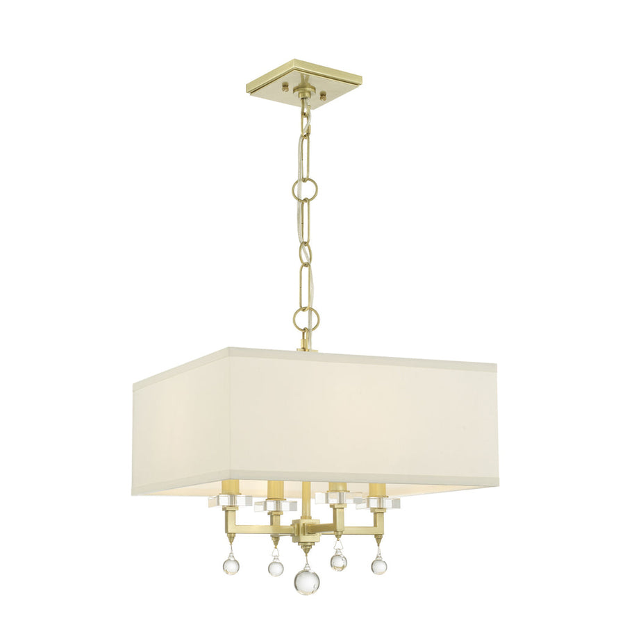 Paxton 4 Light Mini Chandelier-Crystorama Lighting Company-CRYSTO-8105-AG-ChandeliersAged Brass-1-France and Son