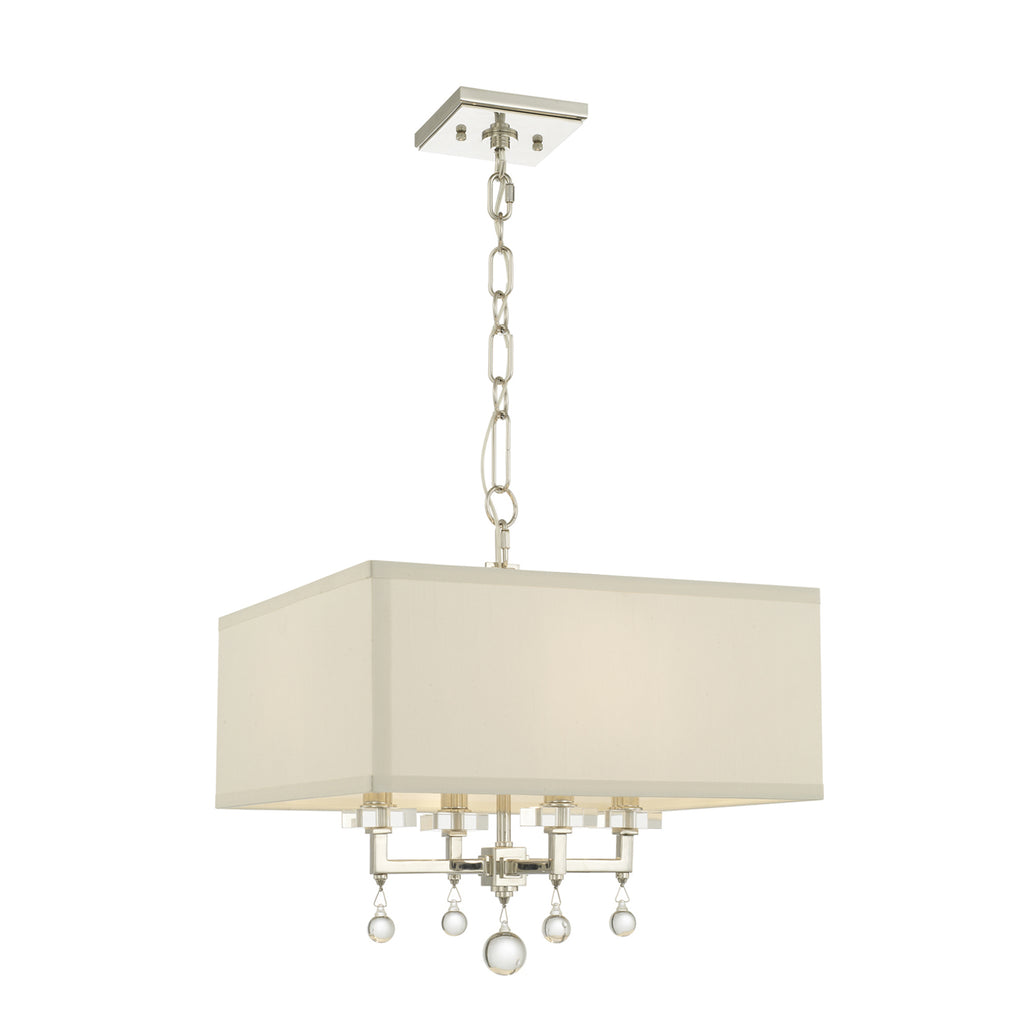 Paxton 4 Light Mini Chandelier-Crystorama Lighting Company-CRYSTO-8105-PN-ChandeliersPolished Nickel-2-France and Son