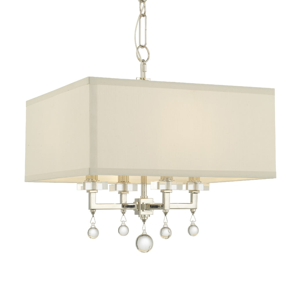 Paxton 4 Light Mini Chandelier-Crystorama Lighting Company-CRYSTO-8105-AG-ChandeliersAged Brass-4-France and Son