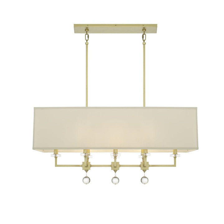 Paxton 8 Light Linear Chandelier-Crystorama Lighting Company-CRYSTO-8109-AG-PendantsBrass-1-France and Son