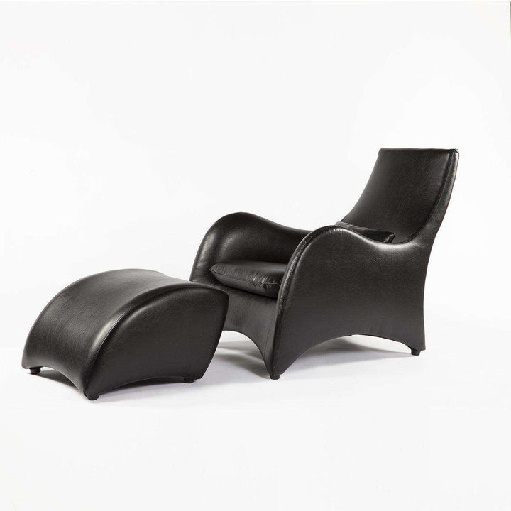 Gerard Van Der Chair and Ottoman - Black
