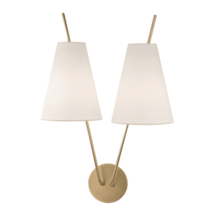 Milan 2 Light Wall Sconce-Hudson Valley-HVL-6322-AGB-Wall LightingAged Brass-3-France and Son