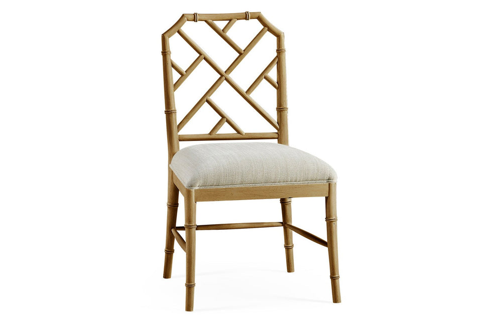 Saros Chippendale Bamboo Side Chair-Jonathan Charles-JCHARLES-003-2-121-SBC-Dining ChairsSun Bleach Cherry-2-France and Son