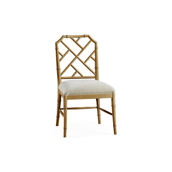 Saros Chippendale Bamboo Side Chair-Jonathan Charles-JCHARLES-003-2-121-SBC-Dining ChairsSun Bleach Cherry-2-France and Son