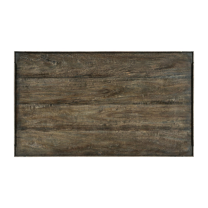 Casual Distressed Coffee Table-Jonathan Charles-JCHARLES-491021-CFW-Coffee TablesCountry Walnut-9-France and Son