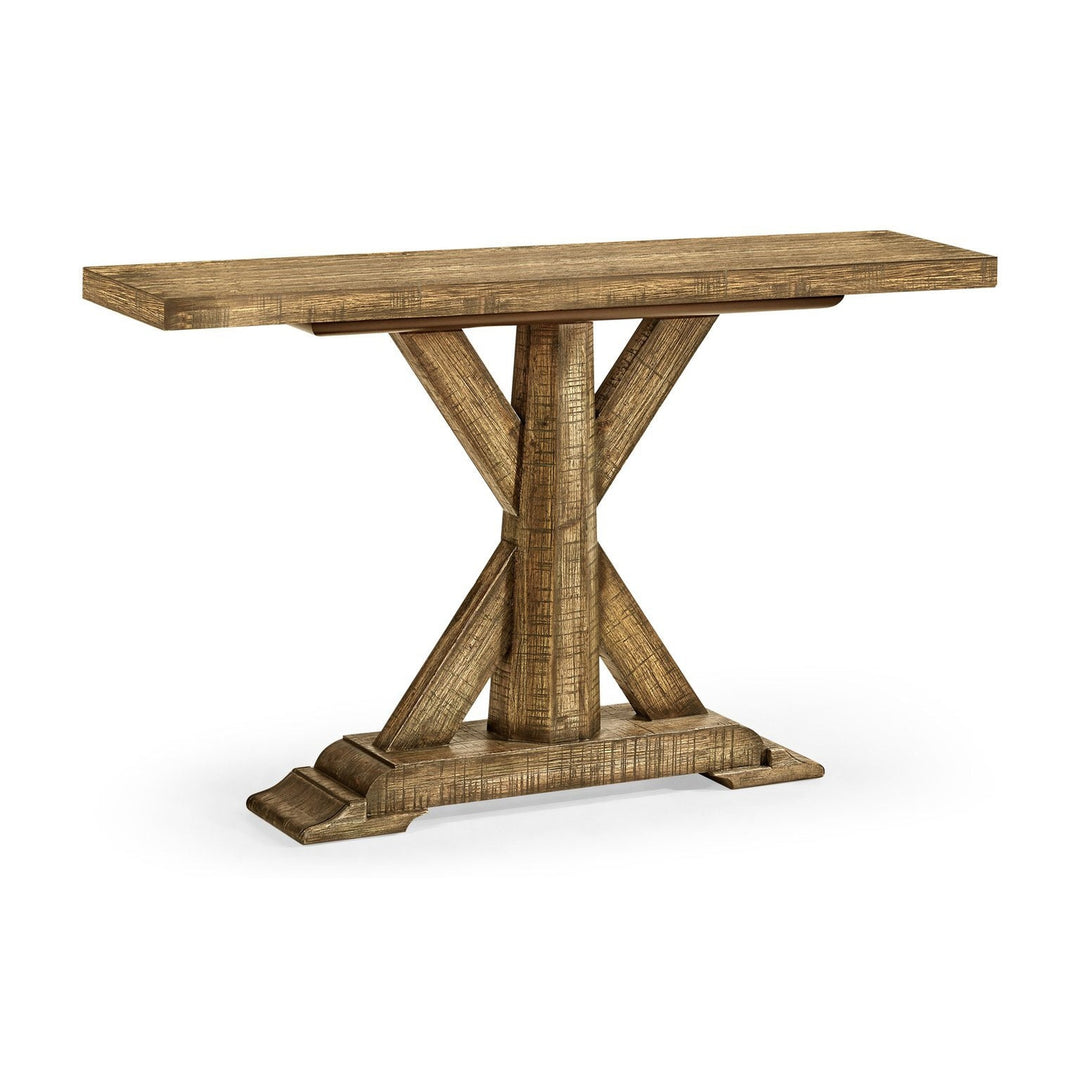 Casual Rectangular Console Table-Jonathan Charles-JCHARLES-491057-CFW-Console TablesCountry Walnut-15-France and Son