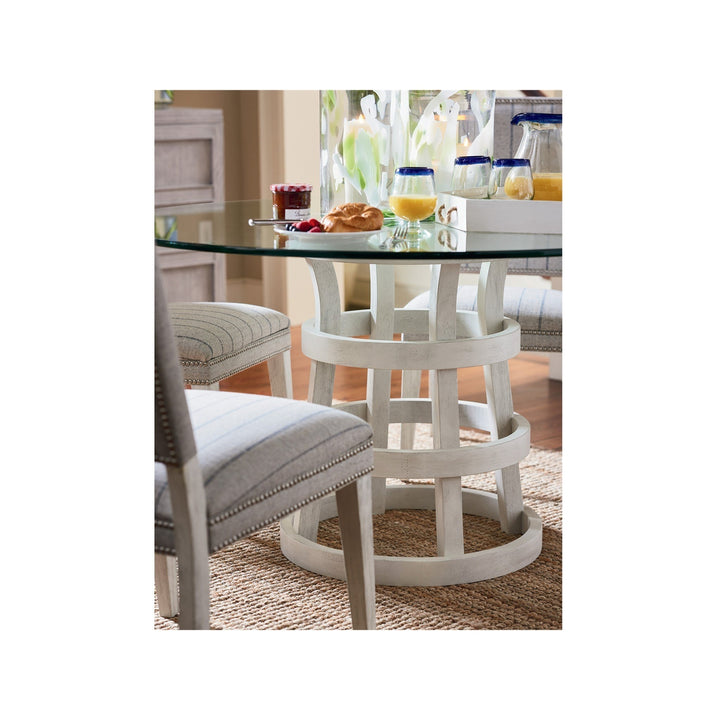 Escape - Coastal Living Home Collection - Round Glass Top Dining Table-Universal Furniture-UNIV-833656A-Dining TablesLarge-4-France and Son