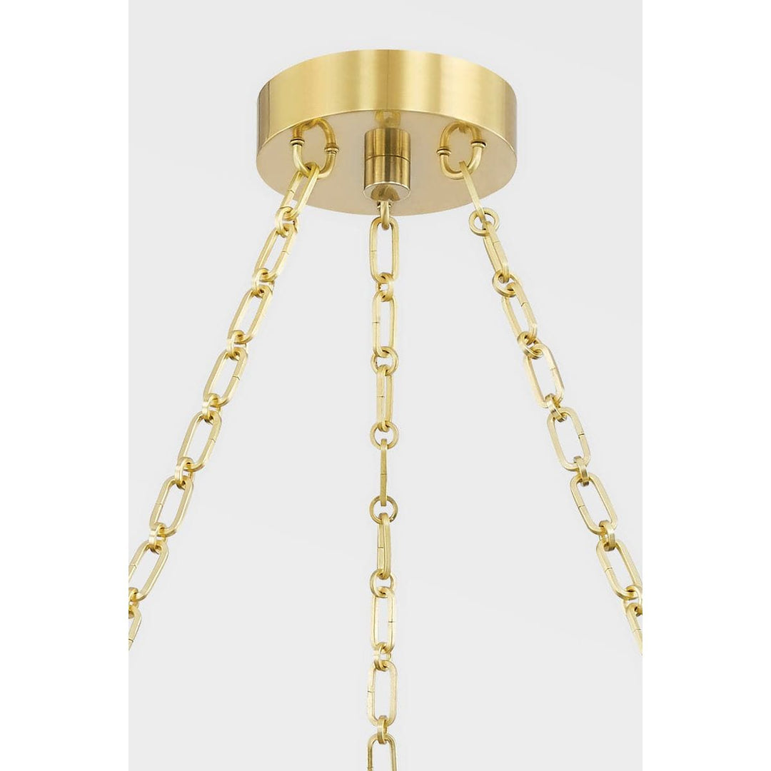 Rosendale Large Led Chandelier-Hudson Valley-HVL-7156-AGB-ChandeliersAged Brass-5-France and Son