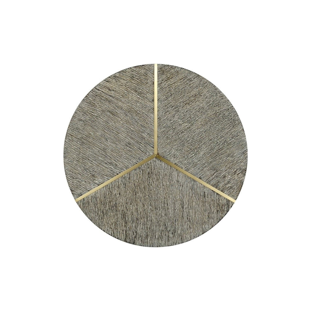 Geometric Round Oak & Brass End Table-Jonathan Charles-JCHARLES-500336-DFO-Tables-4-France and Son