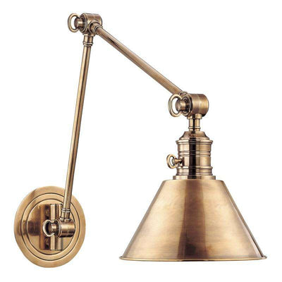 Garden City 1 Light Wall Sconce-Hudson Valley-HVL-8323-AGB-Outdoor Wall SconcesAged Brass-3-France and Son