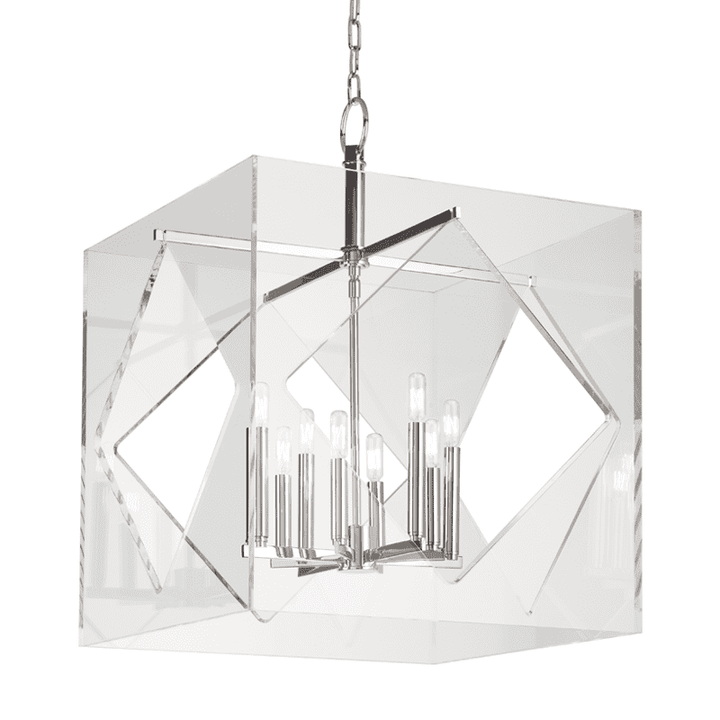 Travis 8 Light Chandelier-Hudson Valley-HVL-5924-PN-PendantsPolished Nickel-1-France and Son