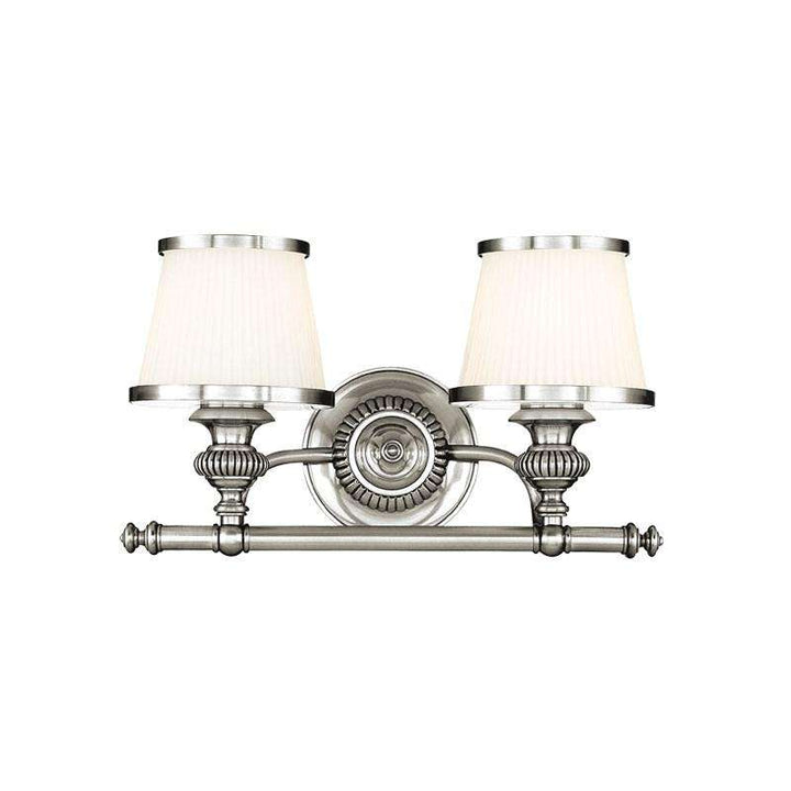 Milton 2 Light Bath Bracket-Hudson Valley-HVL-2002-PN-Bathroom LightingPolished Nickel-1-France and Son