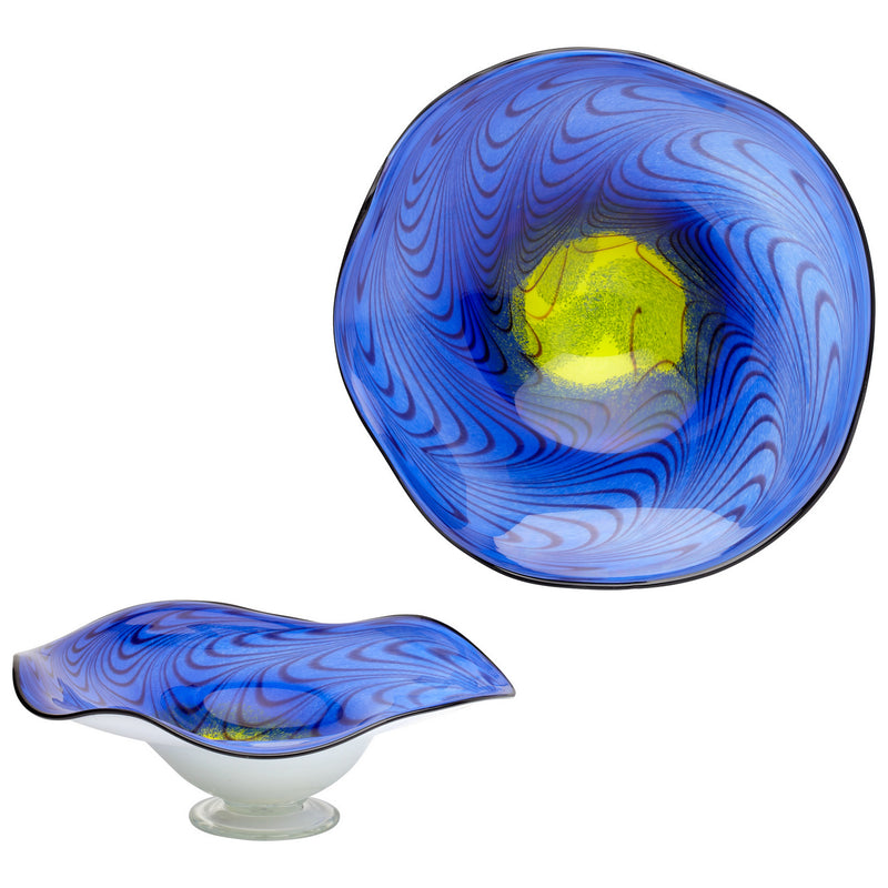 Large Art Glass Bowl-Cyan Design-CYAN-04492-Decor-1-France and Son