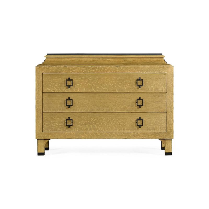 Oak Chest of Drawers with Marble Top-Jonathan Charles-JCHARLES-495652-GYO-DressersGreyed Oak & Carrara White Marble-17-France and Son