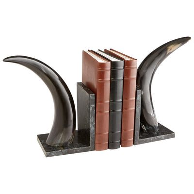Horn Rimmed Bookends-Cyan Design-CYAN-08013-Bookends-1-France and Son
