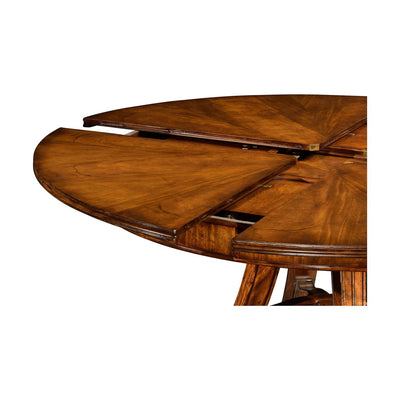59" Circular Dining Table with Self–Storing Leaves-Jonathan Charles-JCHARLES-494543-59D-MAH-Dining TablesMahogany-4-France and Son