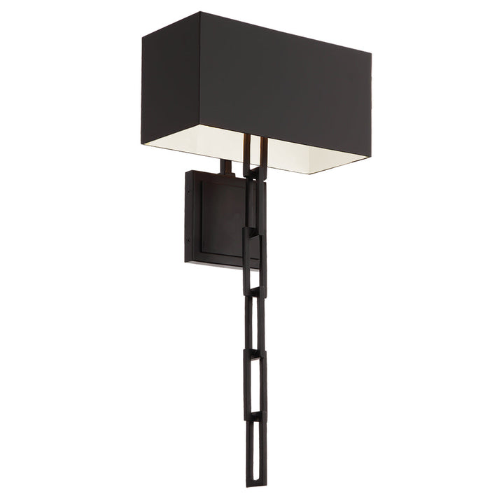 Brian Patrick Flynn For Crystorama Alston 2 Light Sconce-Crystorama Lighting Company-CRYSTO-8682-MT-GA-Outdoor Wall SconcesMatte White + Antique Gold-4-France and Son