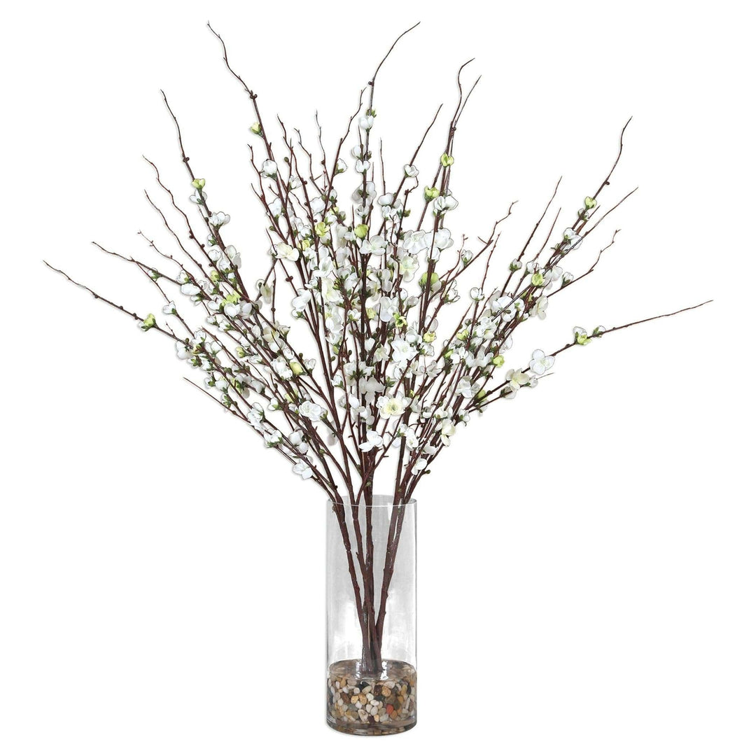 Quince Blossoms Silk Centerpiece-Uttermost-UTTM-60128-Faux Plants-1-France and Son