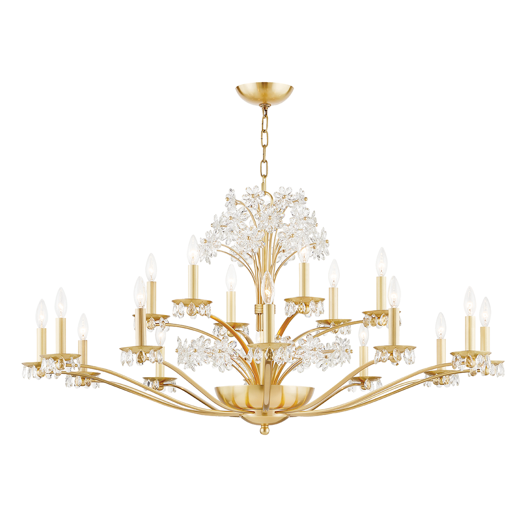 Beaumont 20 Light Chandelier-Hudson Valley-HVL-4452-AGB-ChandeliersAged Brass-1-France and Son