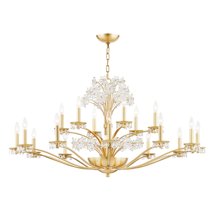 Beaumont 20 Light Chandelier-Hudson Valley-HVL-4452-AGB-ChandeliersAged Brass-1-France and Son