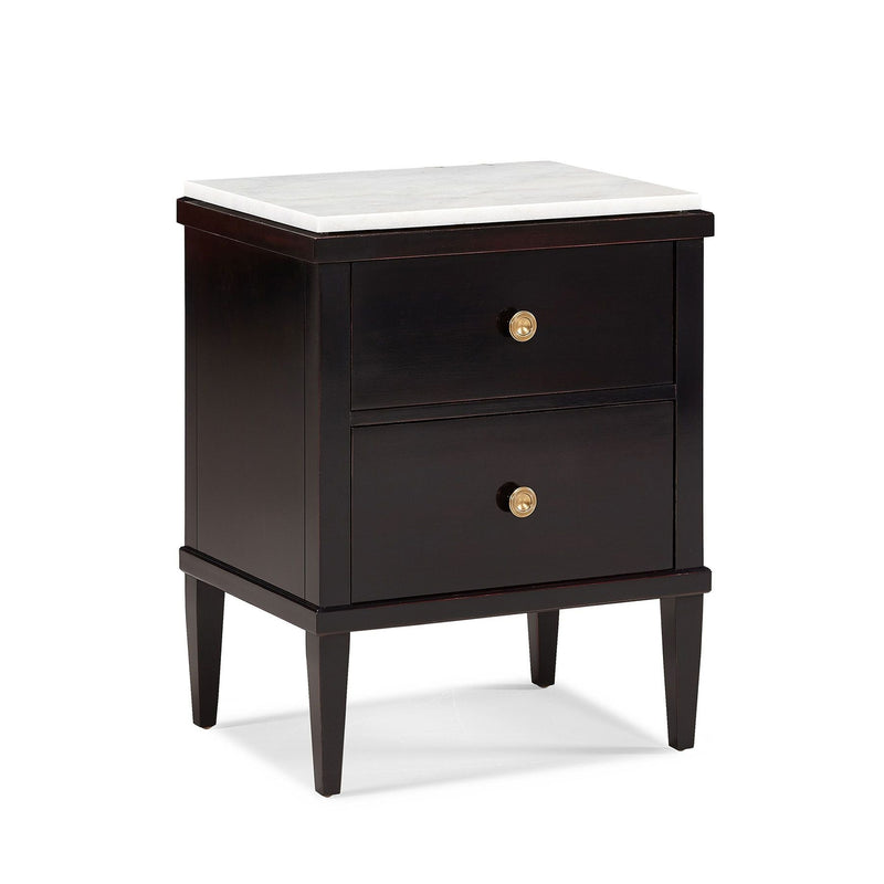 Luxor Nightstand - Stone Top-Hickory White-HICW-875-71S-Nightstands-1-France and Son