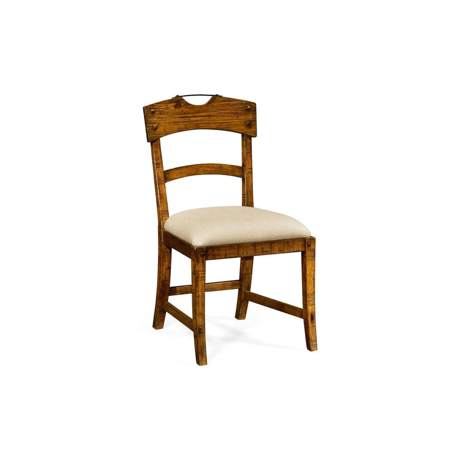 Casual Planked Dining Side Chair-Jonathan Charles-JCHARLES-491076-SC-DTD-F400-Dining ChairsDark Driftwood-1-France and Son