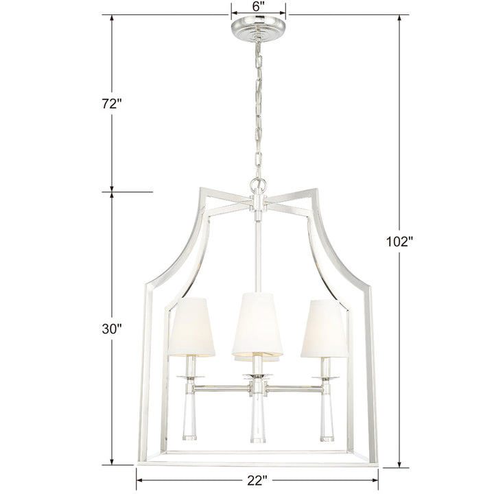Baxter 4 Light Chandelier-Crystorama Lighting Company-CRYSTO-8864-AG-Chandeliers-13-France and Son