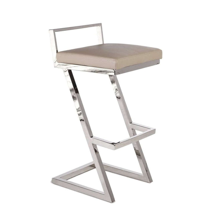 Mid-Century Modern Trott Bar Stool - Taupe