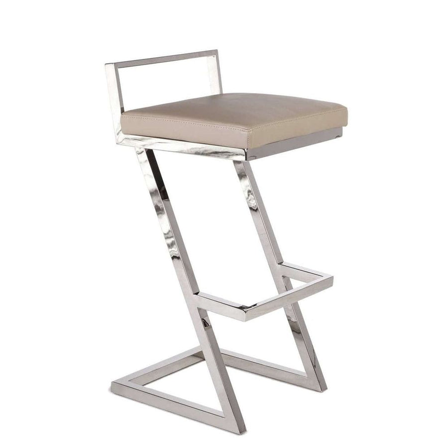 Mid-Century Modern Trott Bar Stool - Taupe