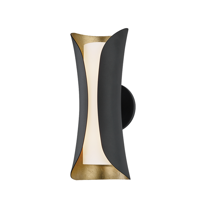 Josie 2 Light Wall Sconce-Mitzi-HVL-H315102-GL/BK-Outdoor Wall SconcesGold Leaf/Black-1-France and Son