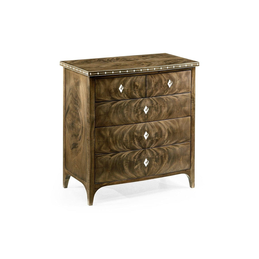 Small Bleached Mahogany Chest of Drawers with Bone Inlay-Jonathan Charles-JCHARLES-495832-MBL-Dressers-1-France and Son
