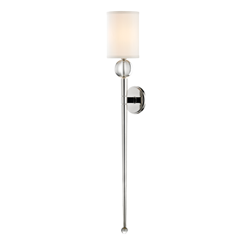 Rockland 1 Light Wall Sconce-Hudson Valley-HVL-8436-PN-Wall LightingPolished Nickel-2-France and Son