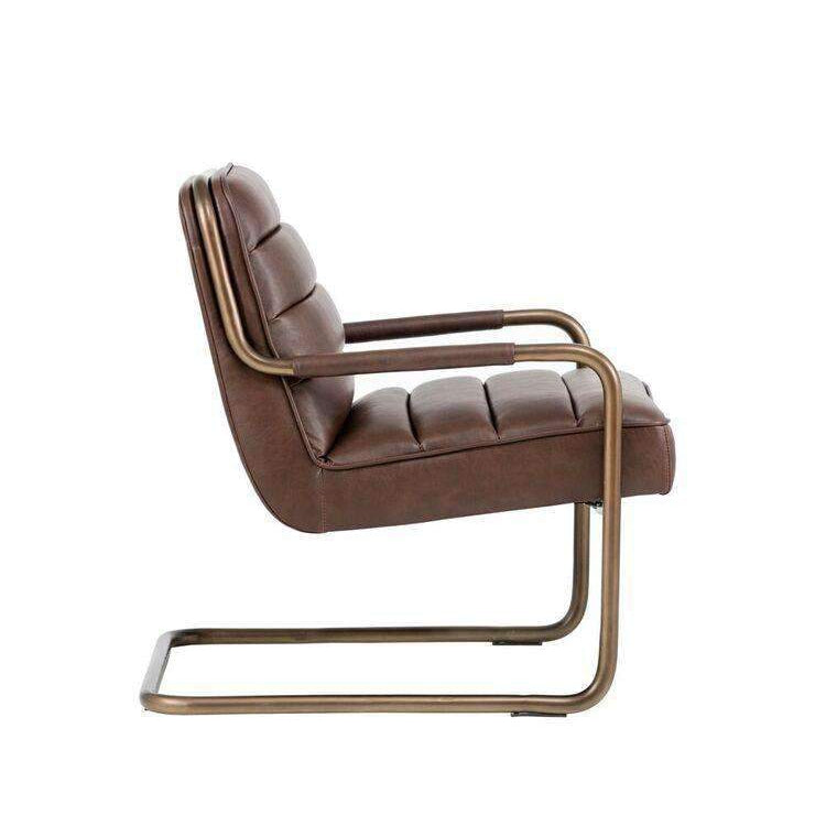 Lincoln Lounge Chair - Rustic Bronze-Sunpan-SUNPAN-102586-Lounge ChairsBlue-2-France and Son
