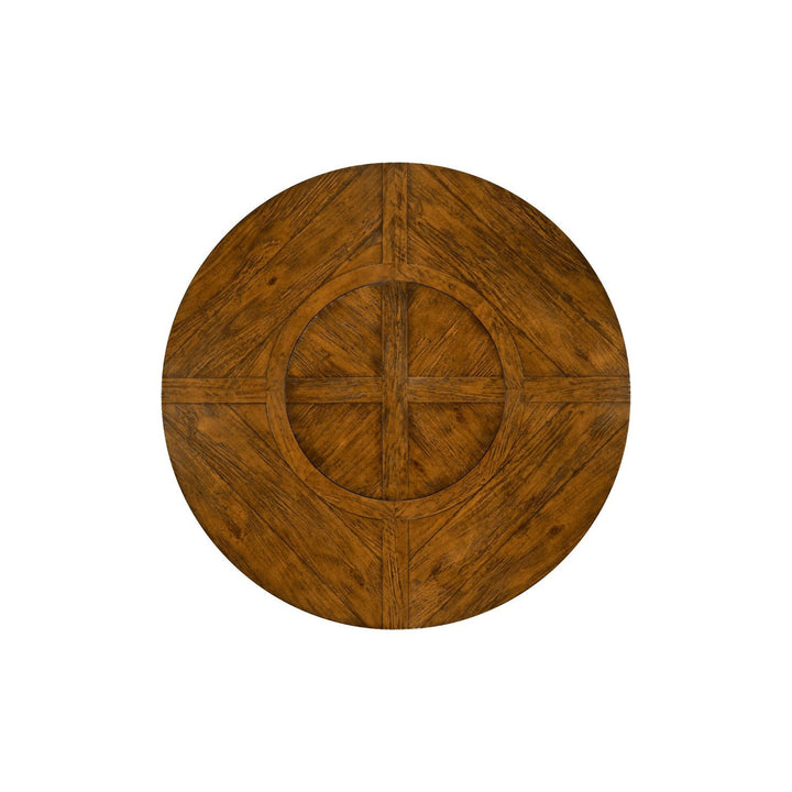 Circular Dining Table-Jonathan Charles-JCHARLES-491086-48D-CFW-Dining TablesCountry Walnut-48" Without Inbuilt Lazy Susan-31-France and Son