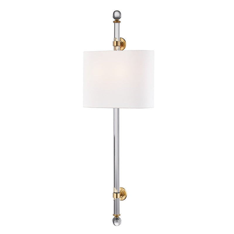 Wertham Wall Sconce-Hudson Valley-HVL-6122-AGB-Wall LightingAged Brass-1-France and Son